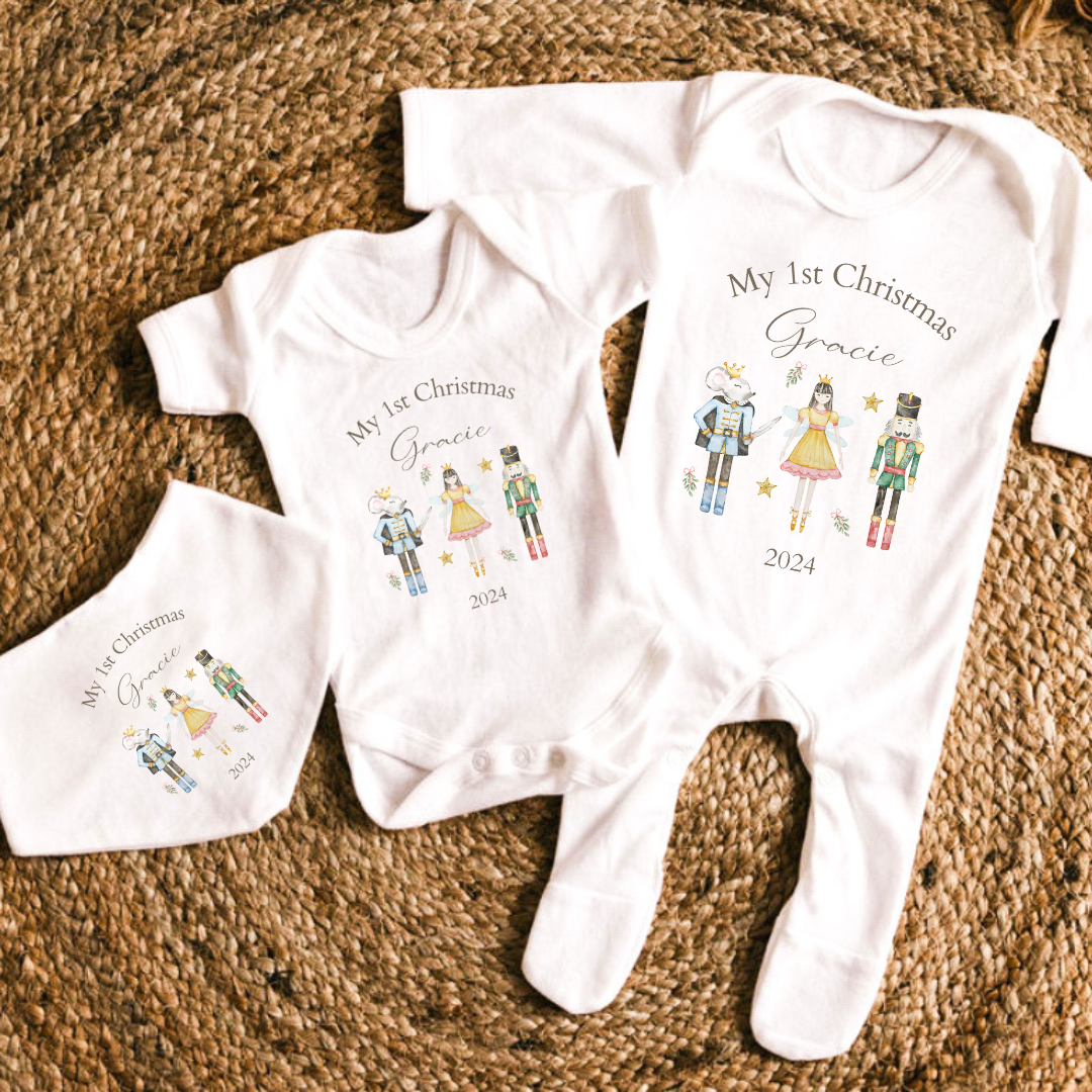 Personalised ‘My First Christmas’ Baby Gift Set - Nutcracker Design