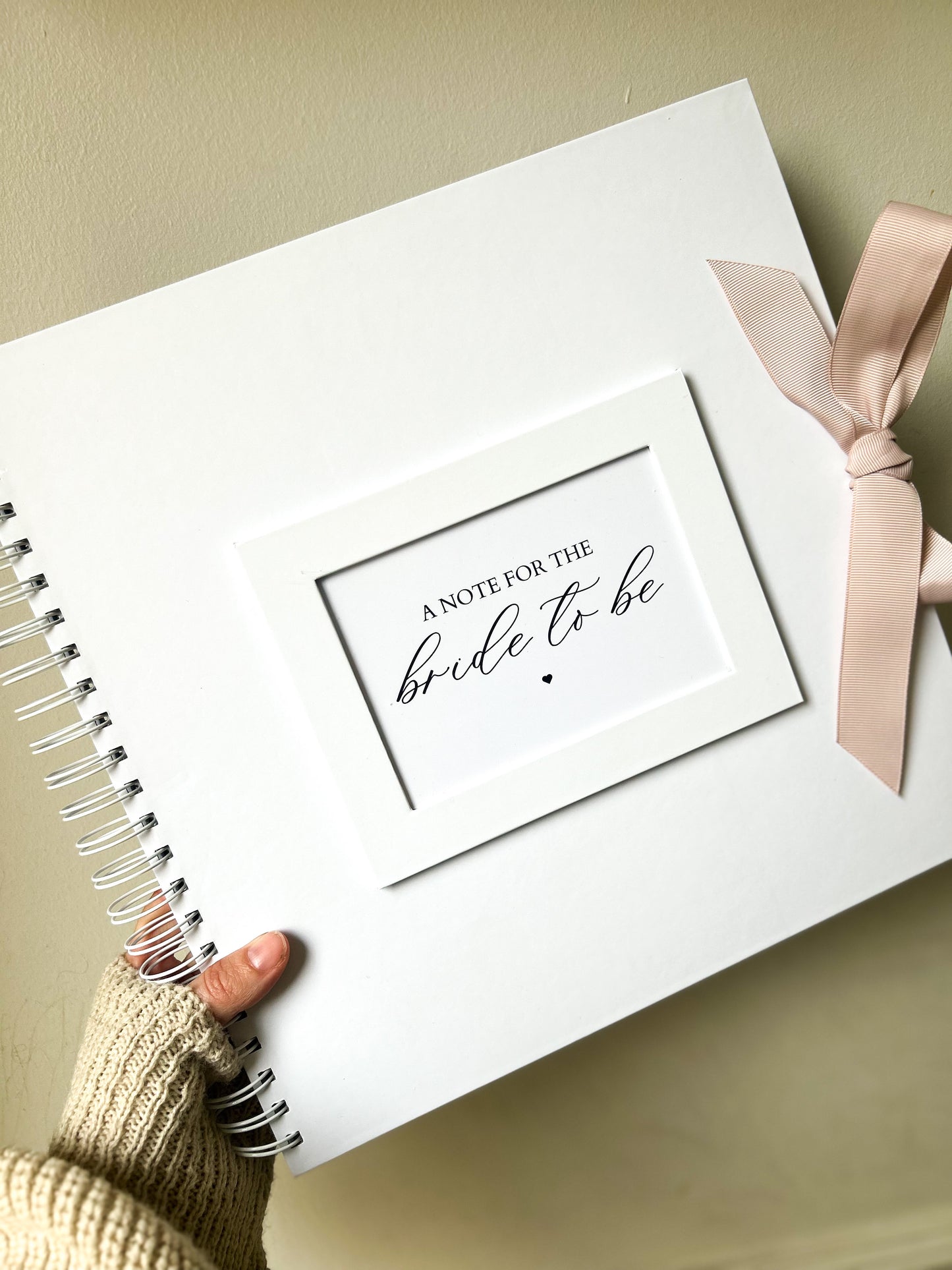 ‘A note for the Bride to be’ scrapbook - Minimal Design