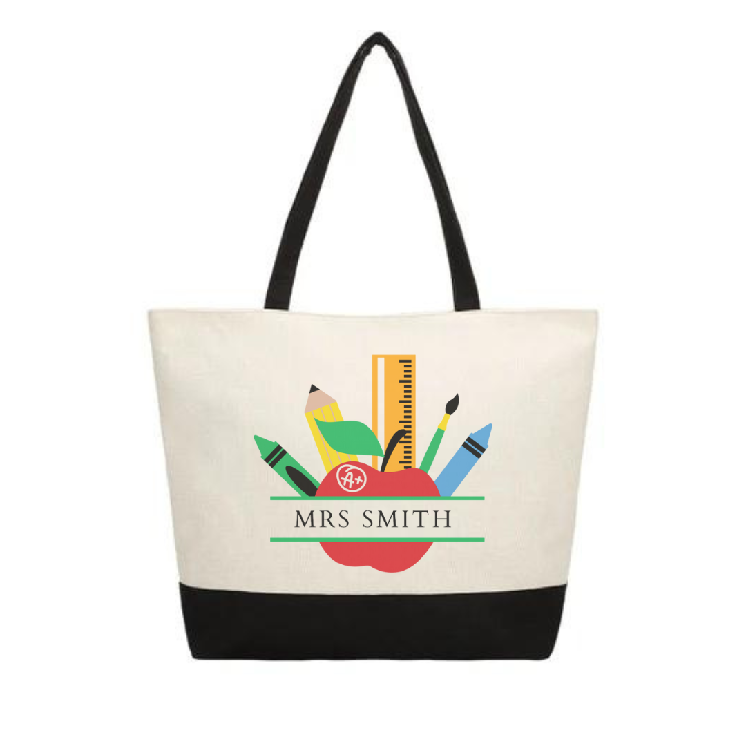 Personalised Teacher Large Tote Bag