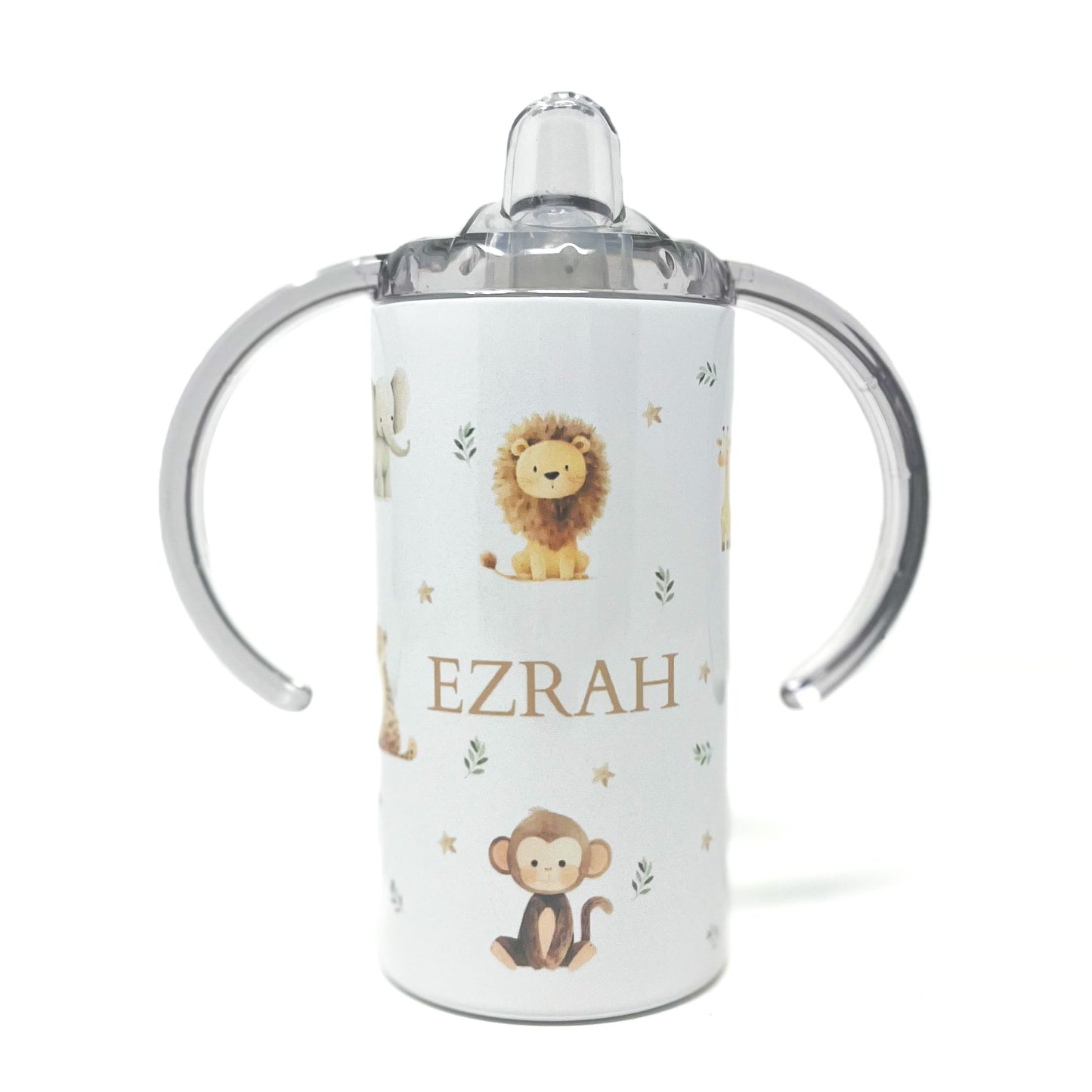 Children’s Personalised Sippy cup for Toddlers- Safari Design