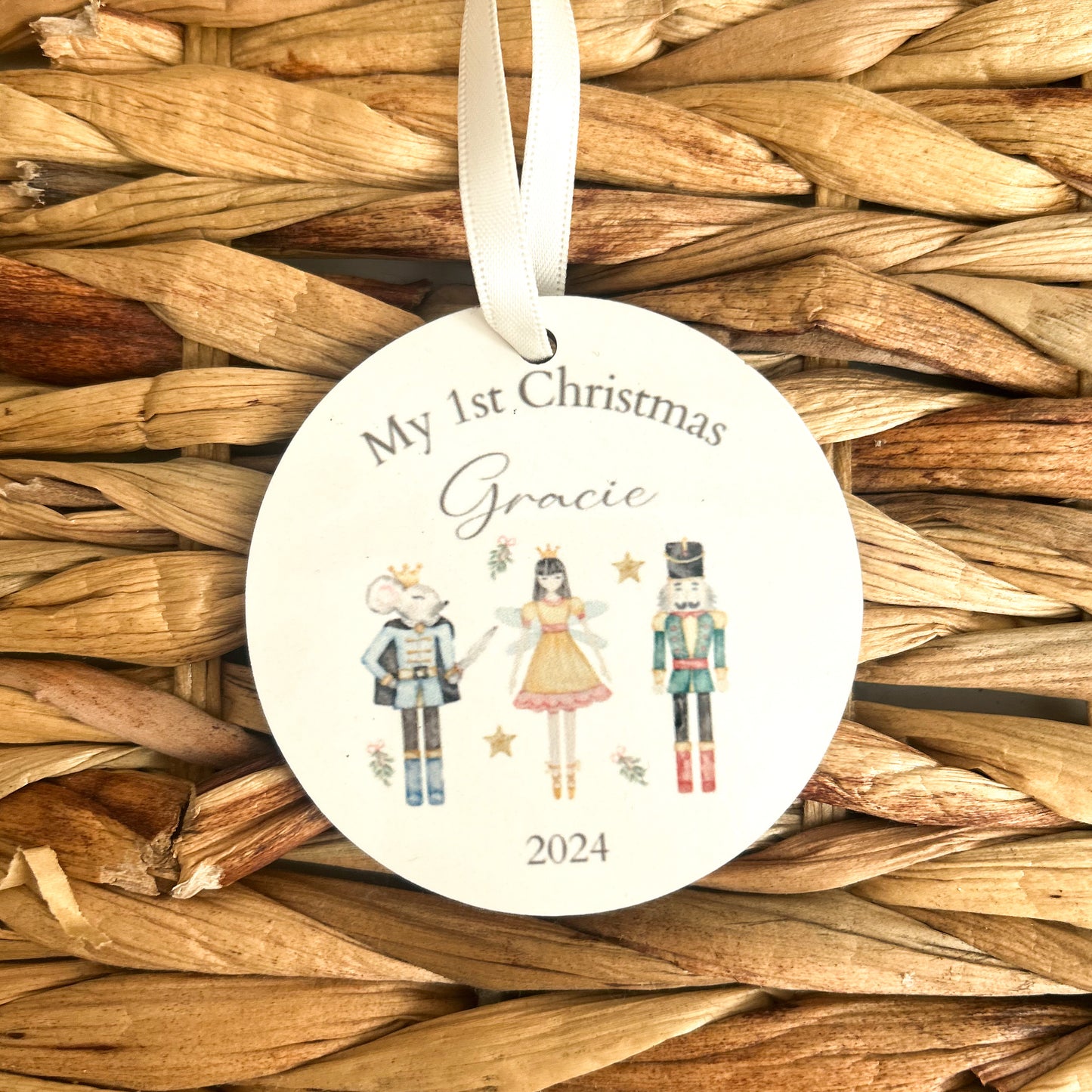 Personalised My First Christmas Bauble - Nutcracker  Design