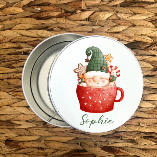 Personalised Christmas Treat Tin - Christmas Mug Design