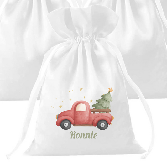 Personalised Christmas Small Gift Bag - Truck Design