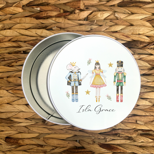 Personalised Christmas Treat Tin - The Nutcracker Design