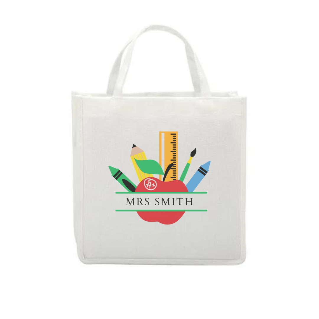 Personalised Teacher Tote Bag