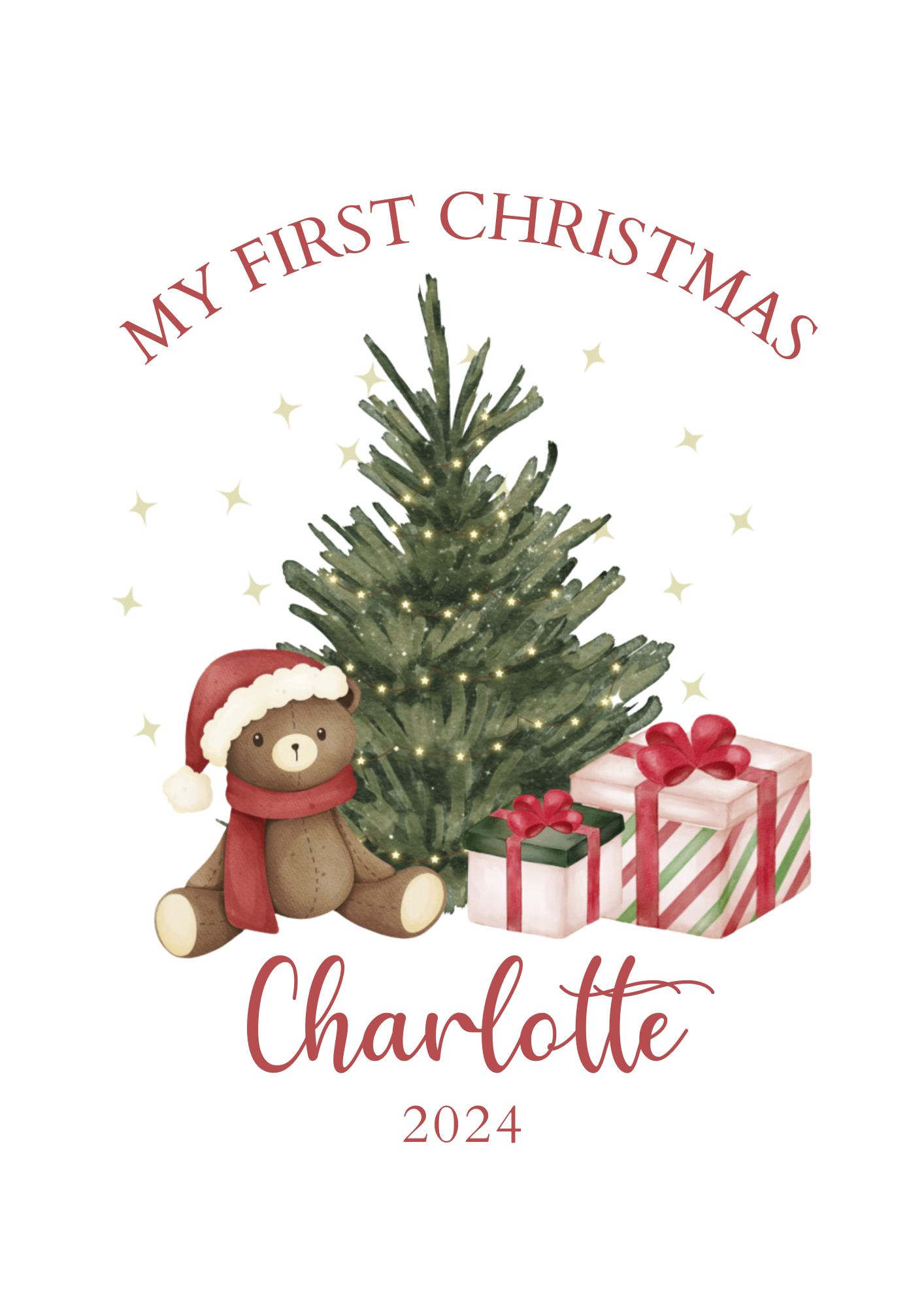 Personalised ‘My First Christmas’ Baby Gift Set - Teddy Design