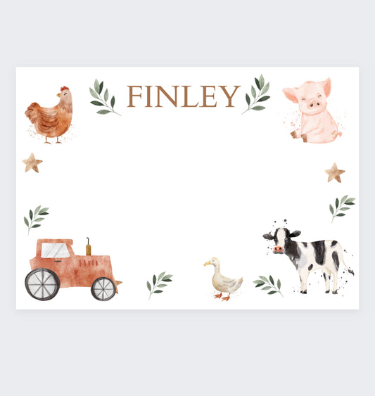 Dry Erase Board - Farm Design