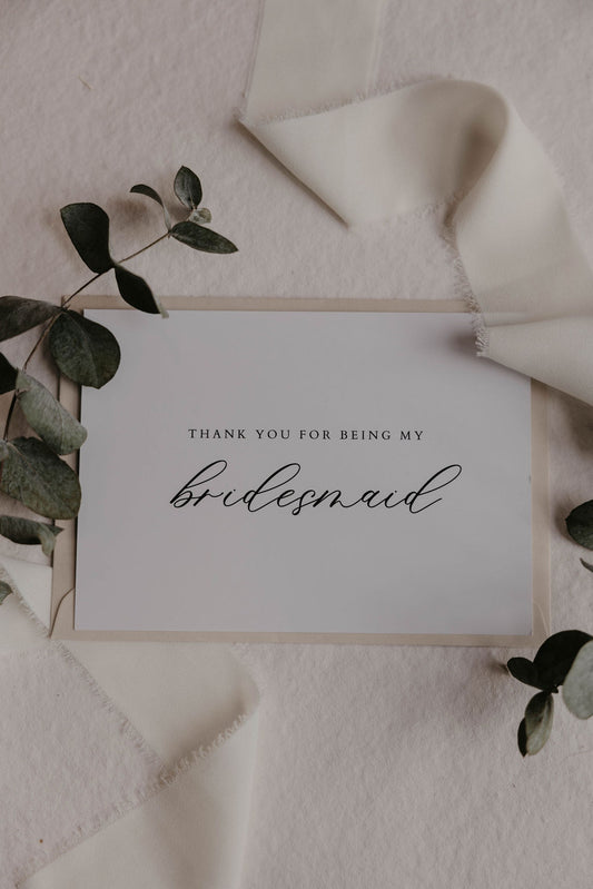 Minimalistic Bridesmaid  Proposal Card