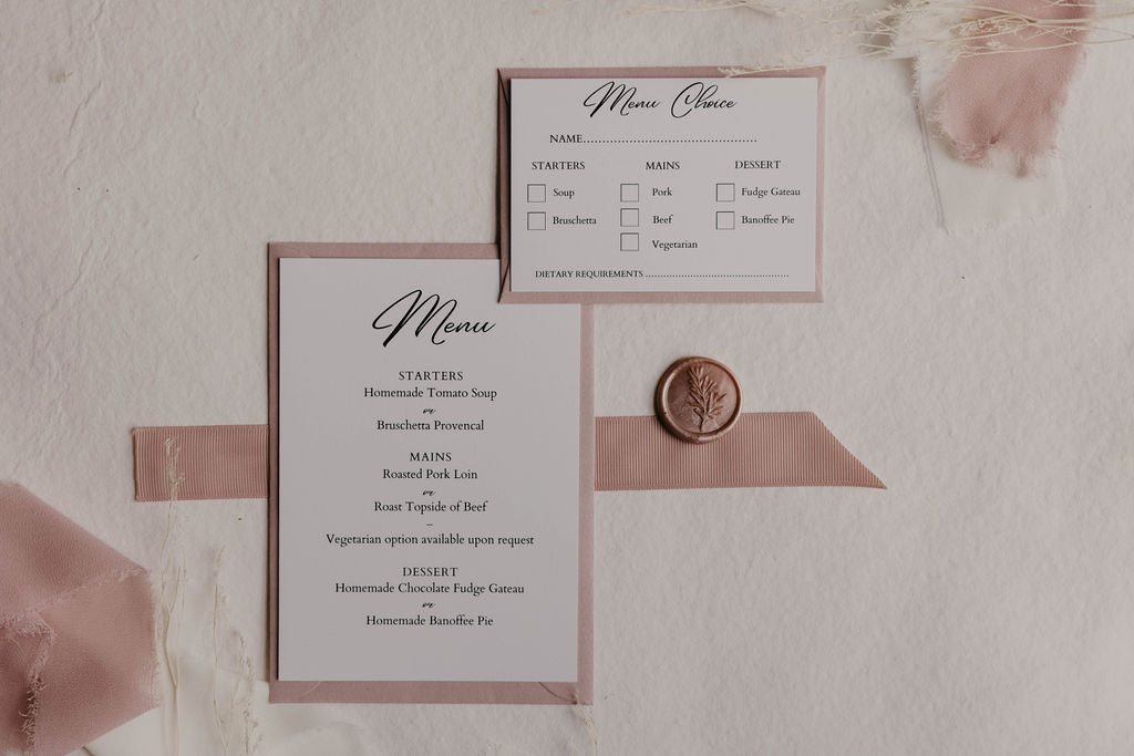 Wedding Invitations - Dusky Pink