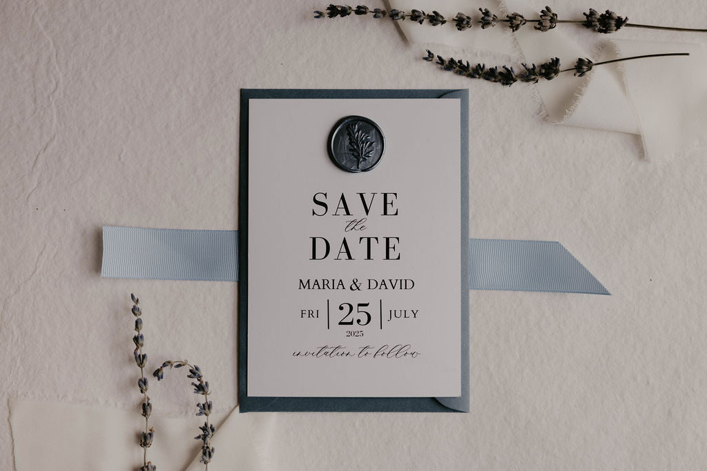 Save The Date - Dusky Blue