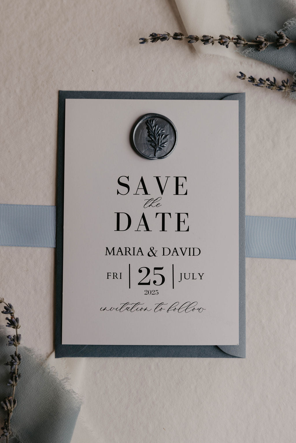 Save The Date - Dusky Blue