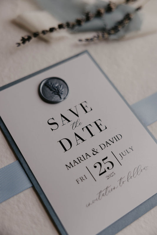 Save The Date - Dusky Blue