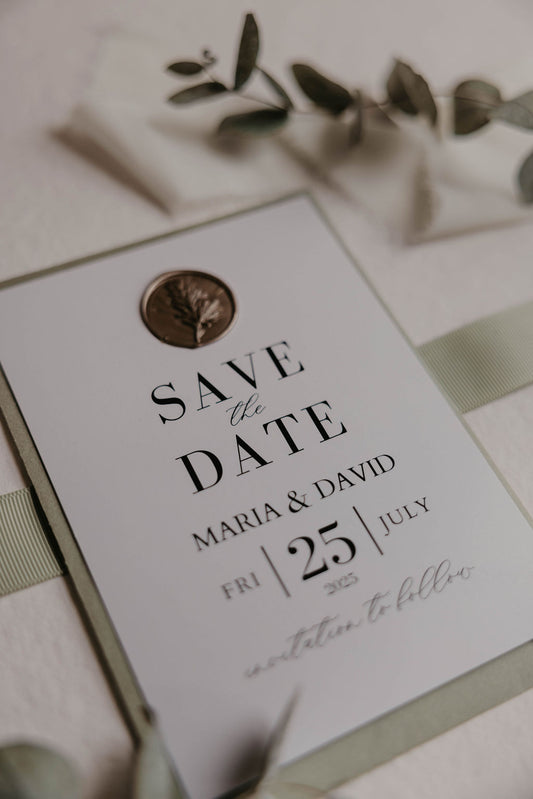 Save The Date - Sage Green